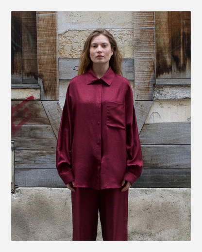 MURRAY SHIRT IN MERLOT