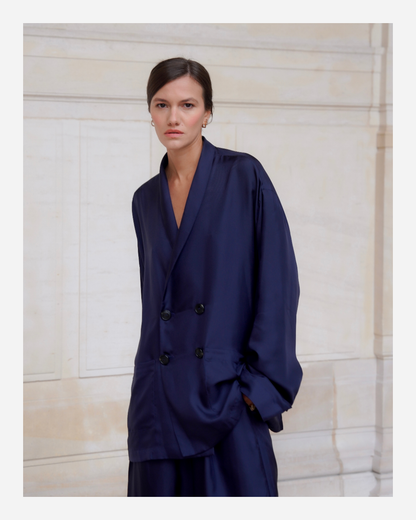 ASTOR JACKET IN OXFORD BLUE