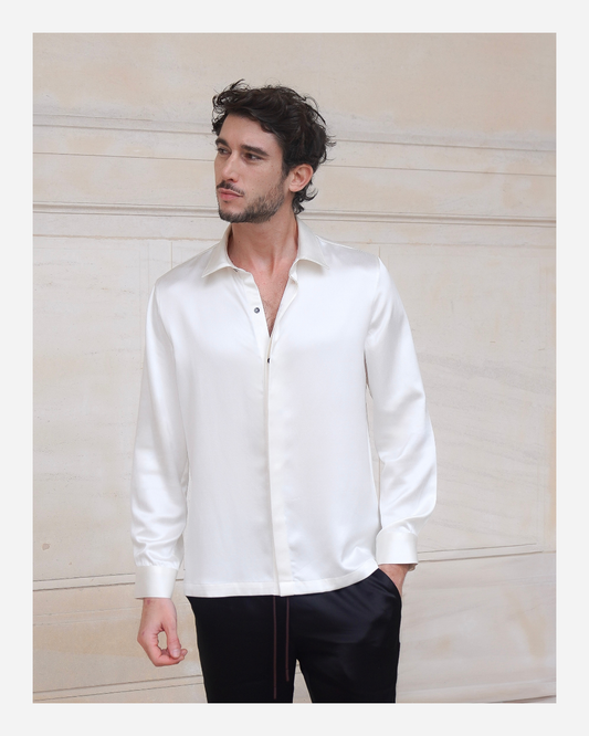 SAVOY SHIRT IN PURE IVORY